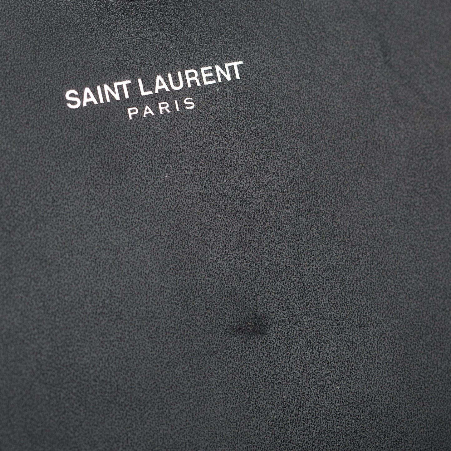 Saint Laurent Black Calfskin Leather Monogram Star Kate Chain Wallet