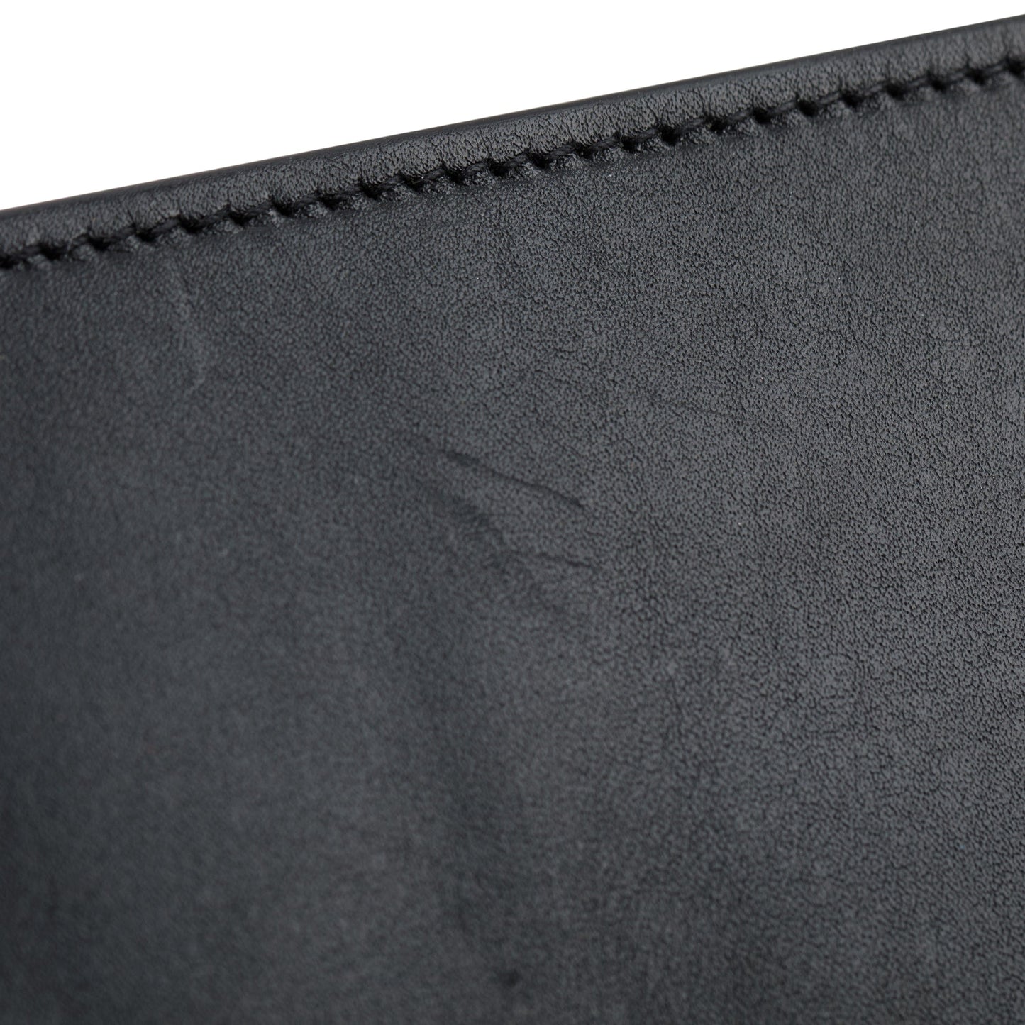 Saint Laurent Black Calfskin Leather Monogram Star Kate Chain Wallet