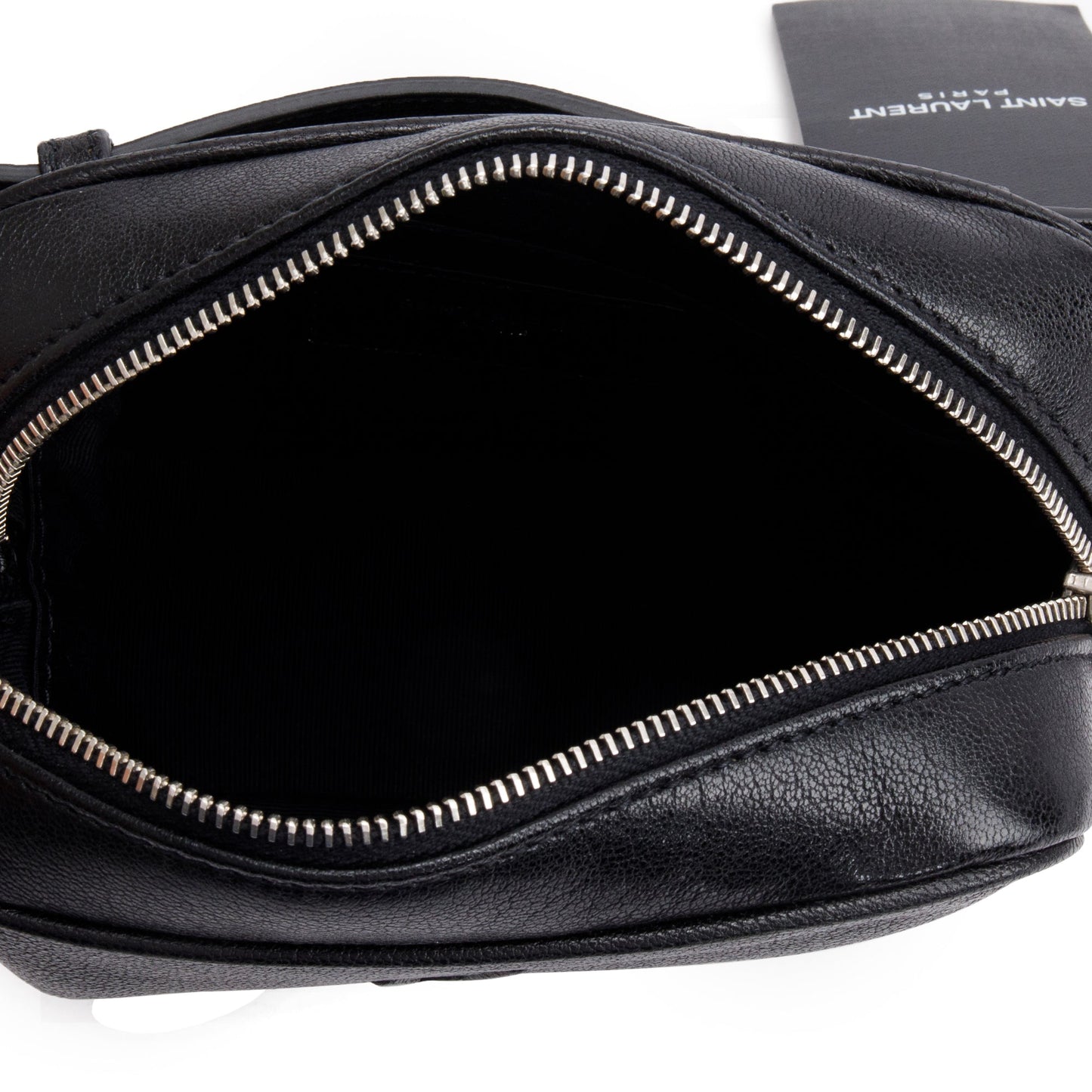 Saint Laurent Black Calskin Leather Lou Belt Bag