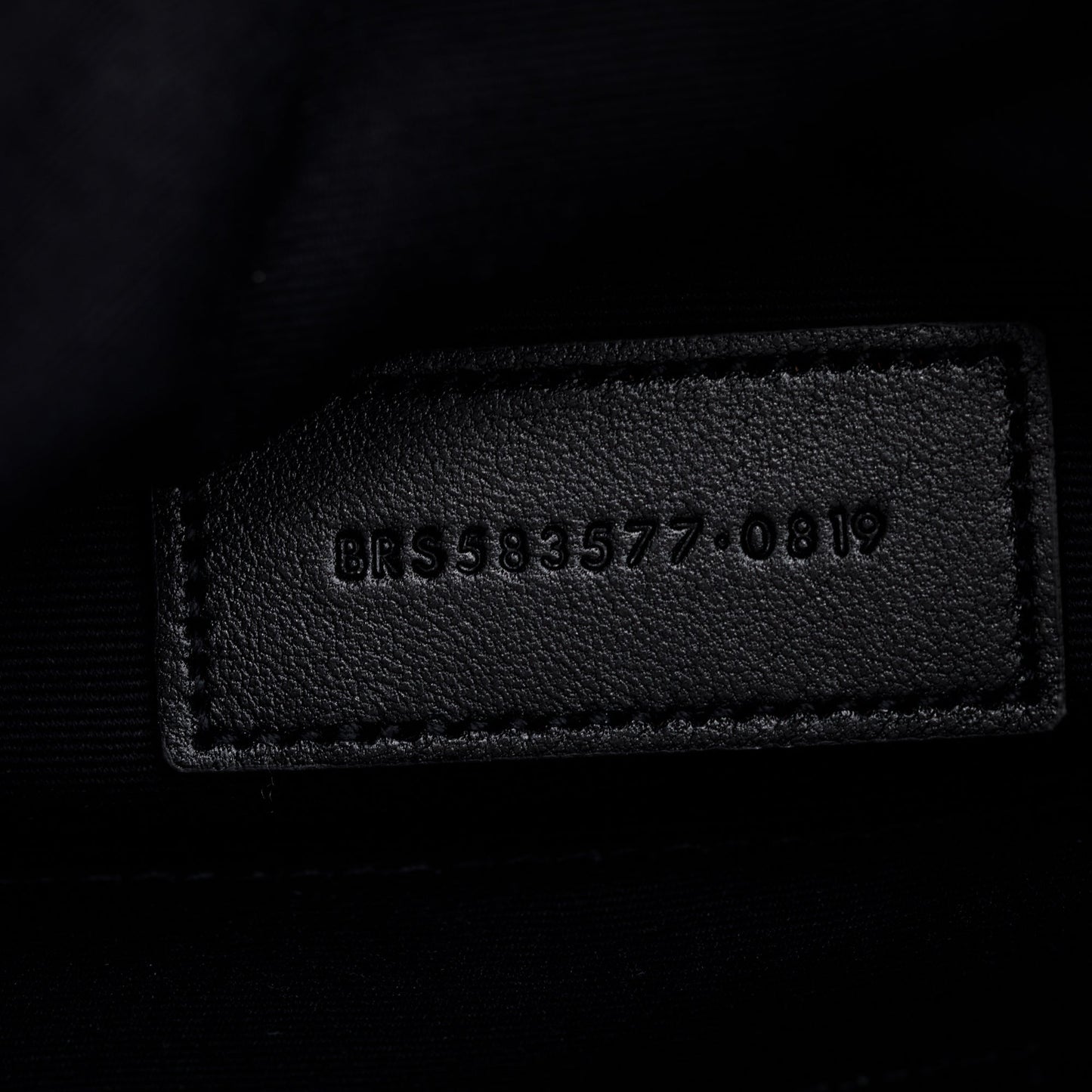 Saint Laurent Black Crinkled Calfskin Matelasse Leather Monogram Niki Bill Pouch
