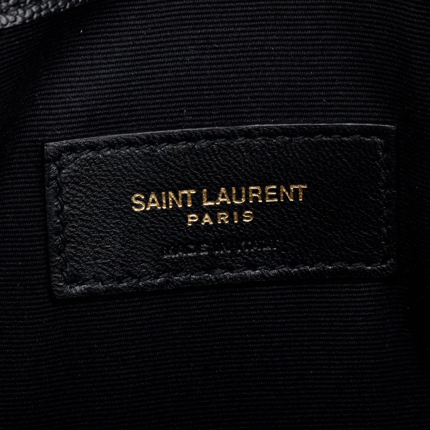 Saint Laurent Black Grain De Poudre Leather Uptown Pouch