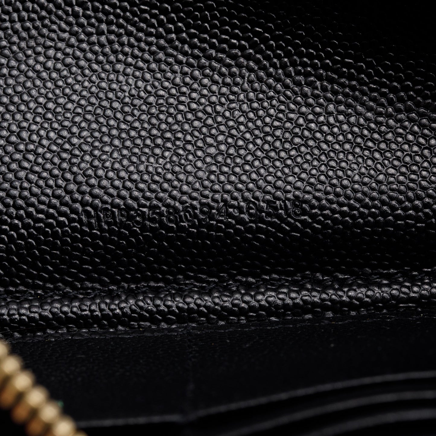Saint Laurent Black Grained De Poudre Cassandre Matelasse Zip Around Wallet
