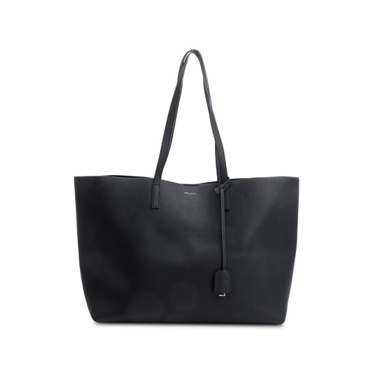 Saint Laurent Black Leather E/W Shopping Tote