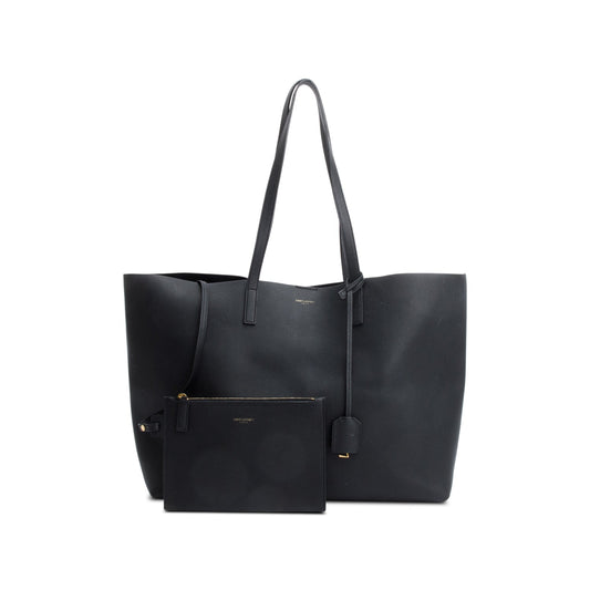 Saint Laurent Black Leather E/W Shopping Tote