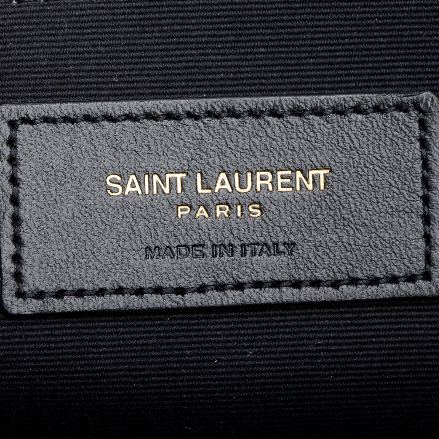 Saint Laurent Black Matelasse Leather Large Document Pouch