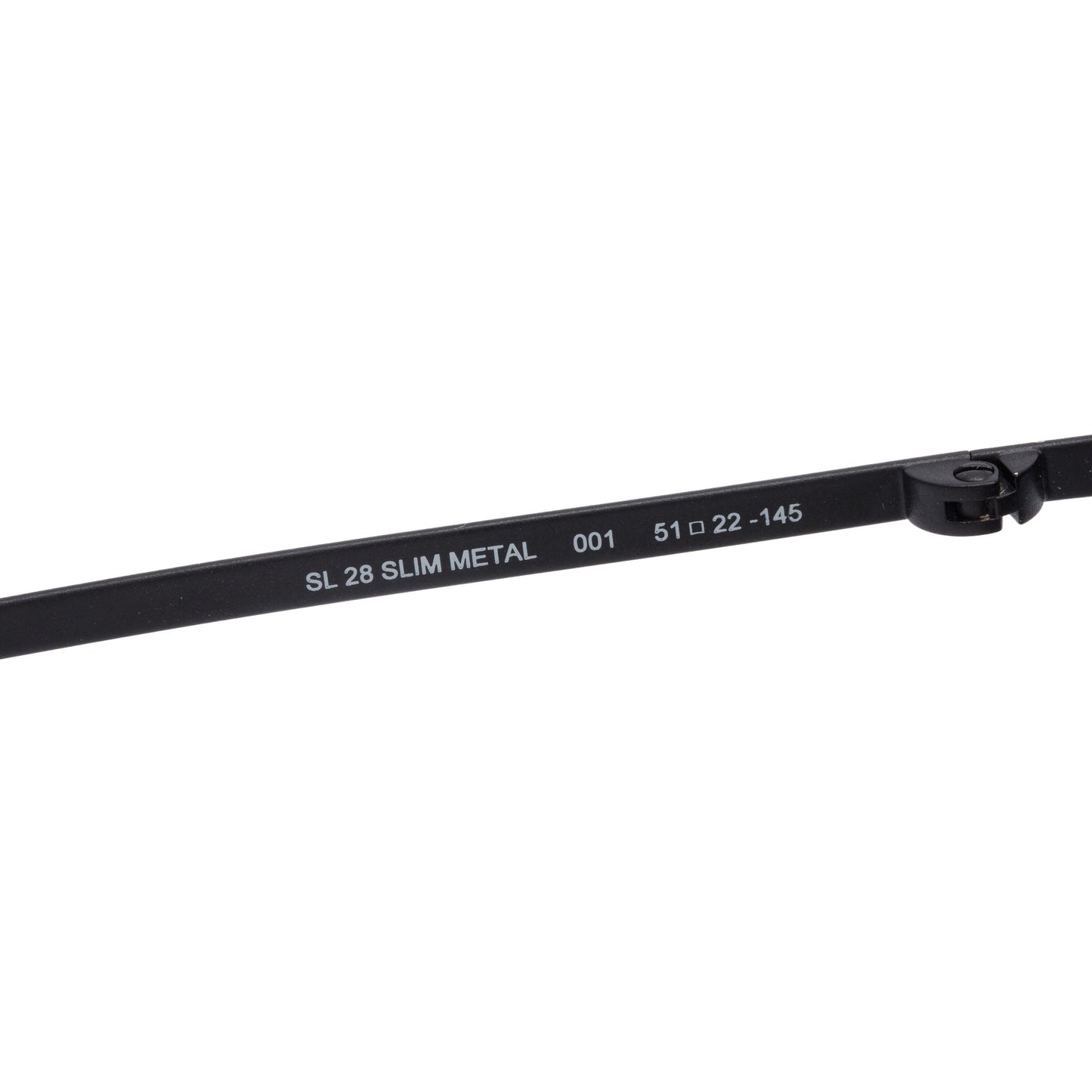 Saint Laurent Black Metal SL 28 Slim Metal Sunglasses