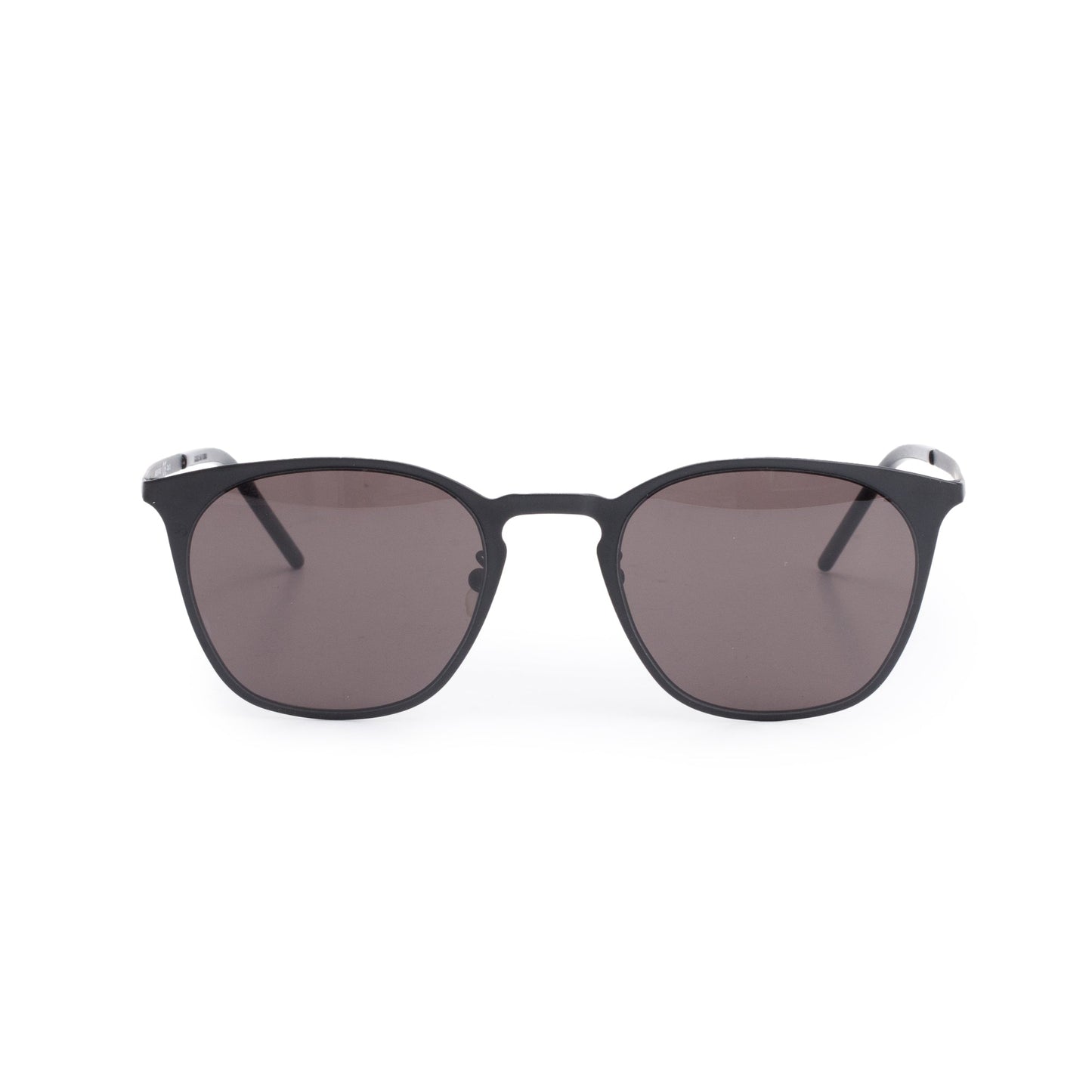 Saint Laurent Black Metal SL 28 Slim Metal Sunglasses