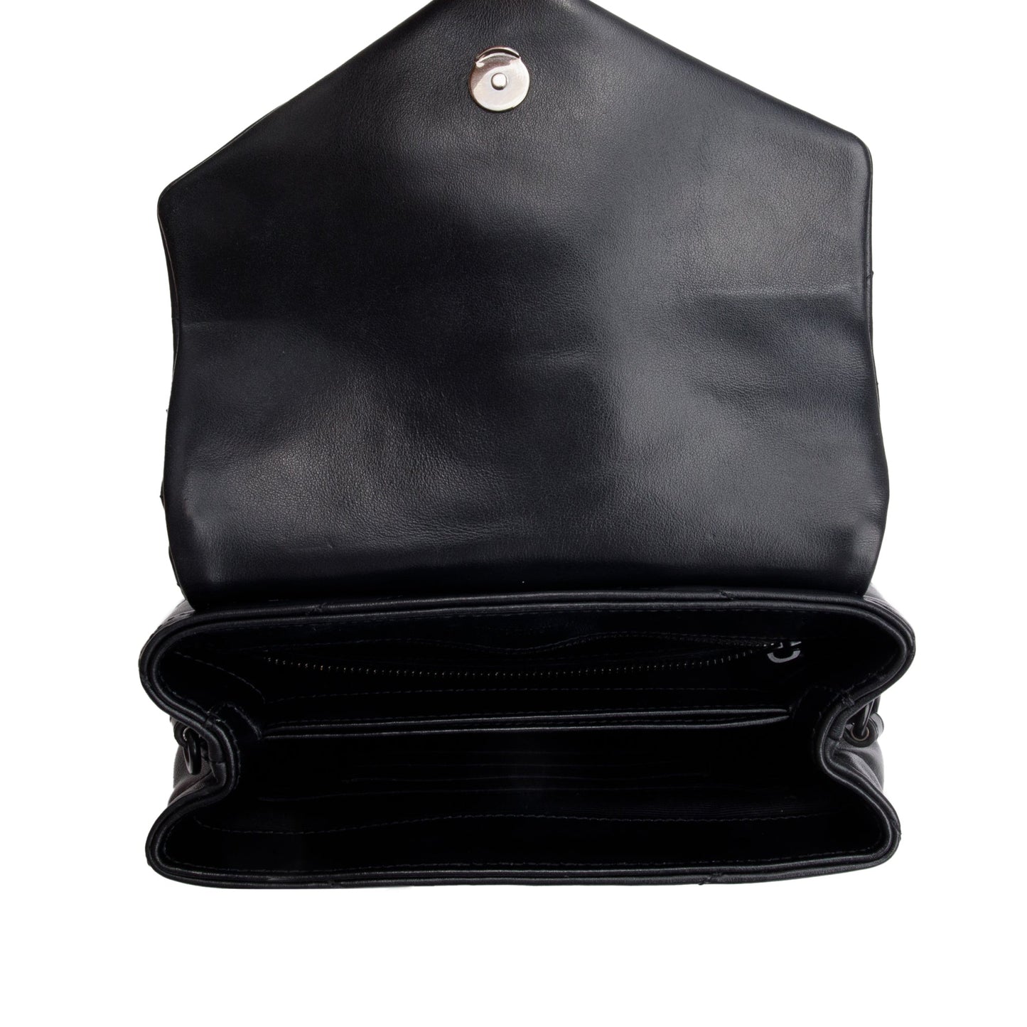Saint Laurent Black Monogram Matelasse Toy Loulou Crossbody Bag