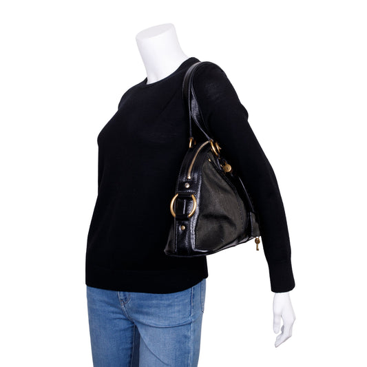 Saint Laurent Black Patent Leather Medium Muse Bag