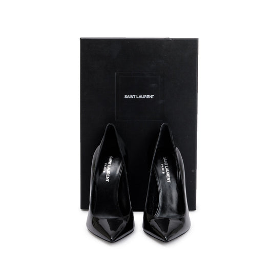 Saint Laurent Black Patent Leather Opyum 110 Pumps, Size 37