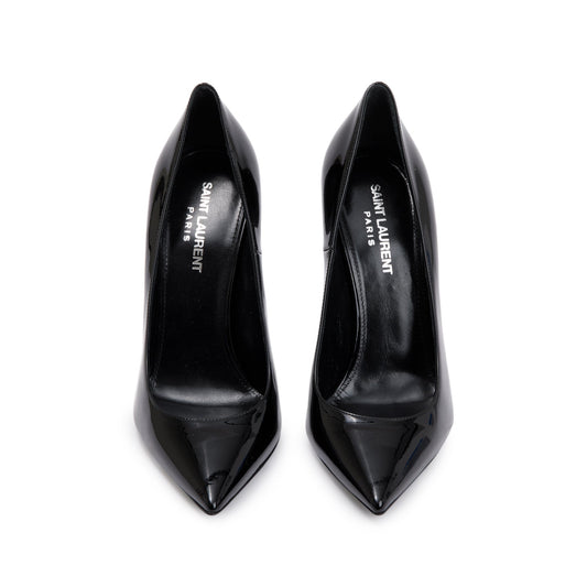 Saint Laurent Black Patent Leather Opyum 110 Pumps, Size 37
