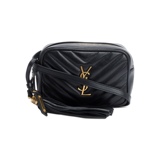 Saint Laurent Black Quilted Calfskin Leather Lou Belt Bag