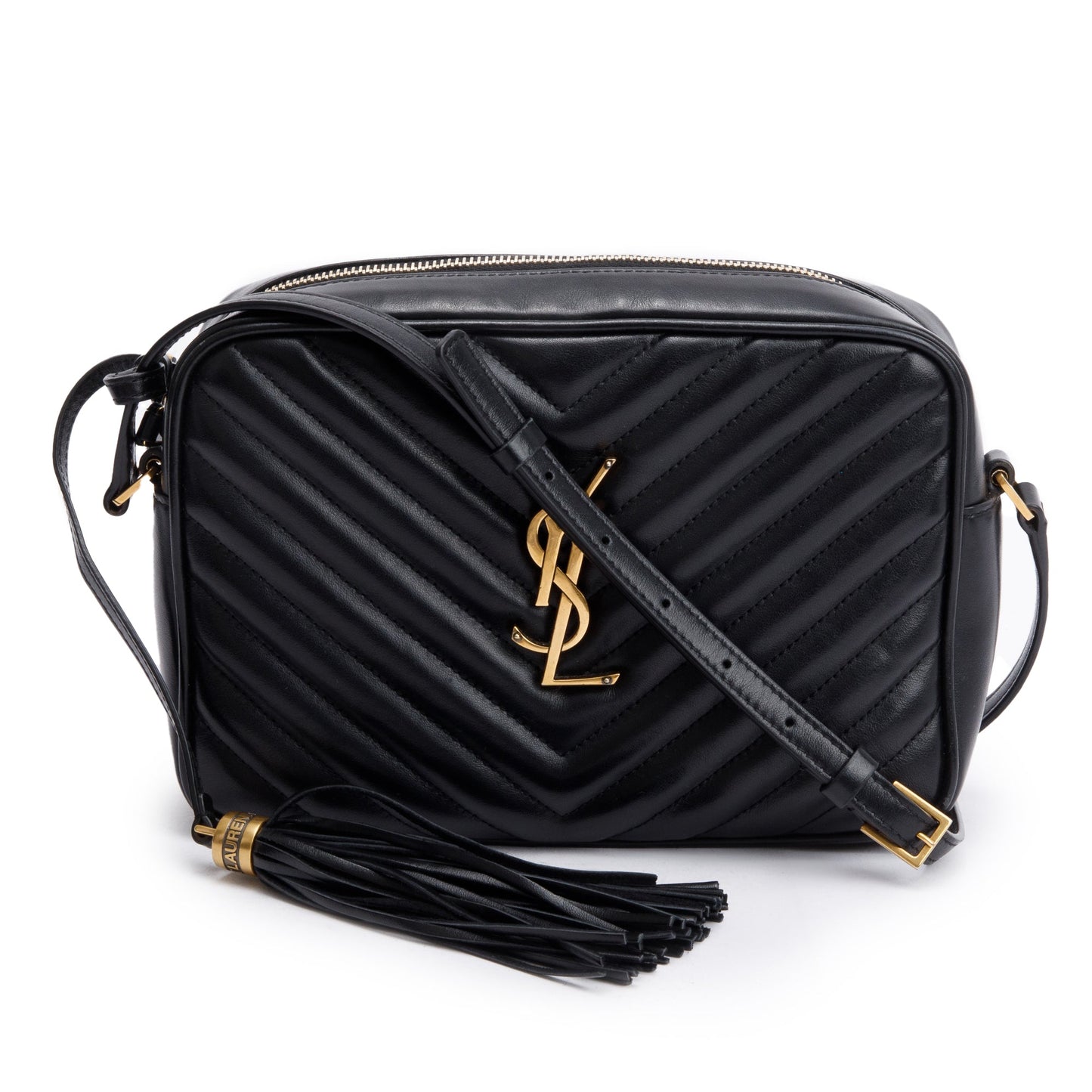 Saint Laurent Black Quilted Leather Lou Camera Bag