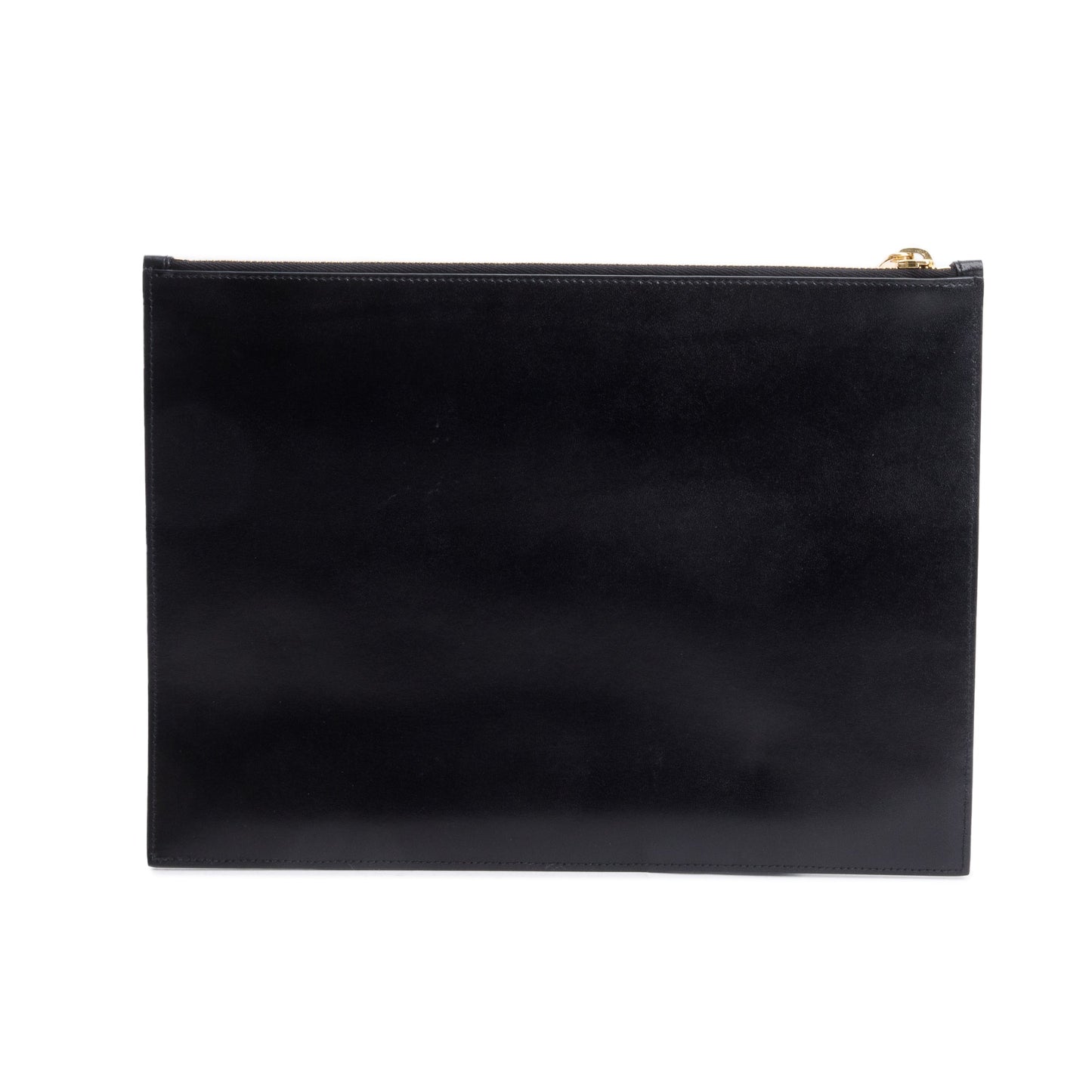 Saint Laurent Black Smooth Leather Large Zipped Document Holder