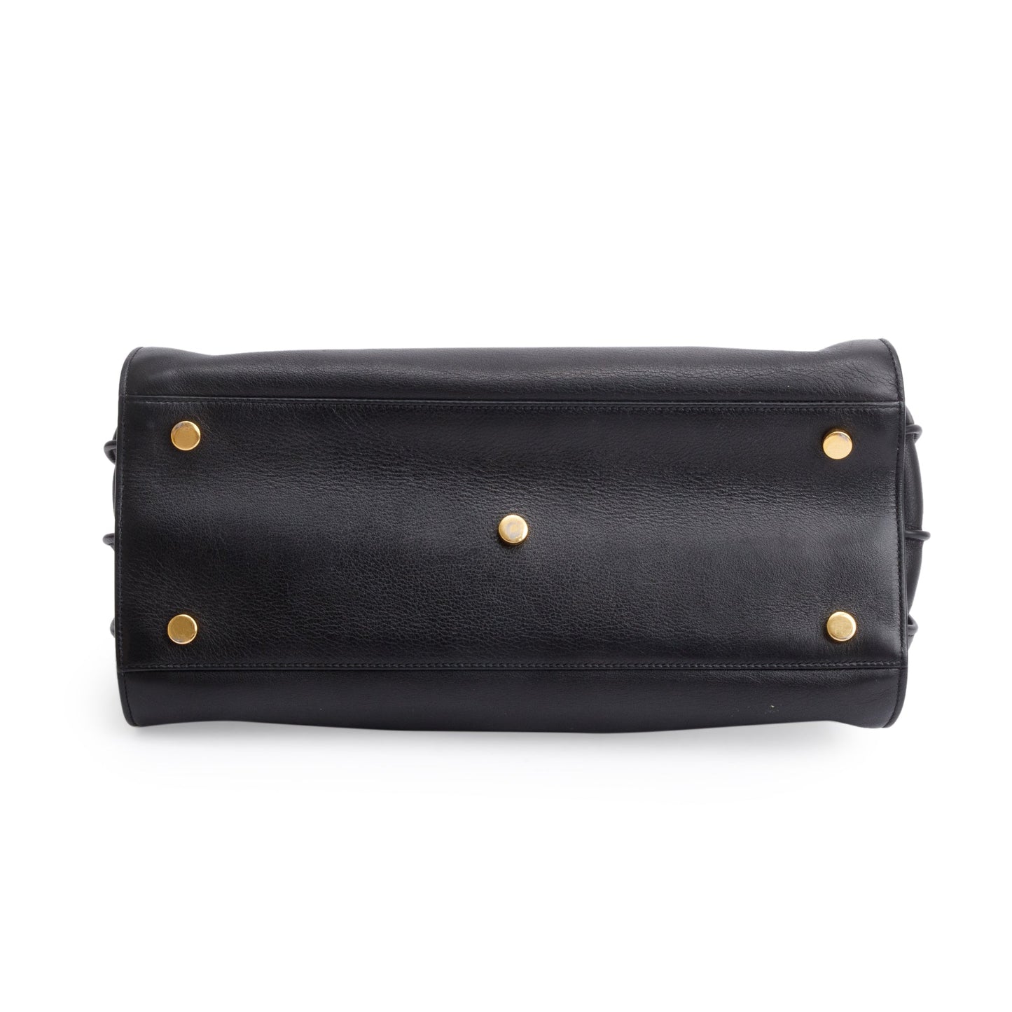 Saint Laurent Black Supple Grained Leather Small Sac De Jour