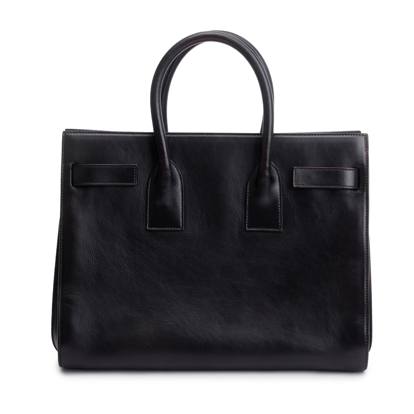 Saint Laurent Black Supple Leather Small Sac De Jour