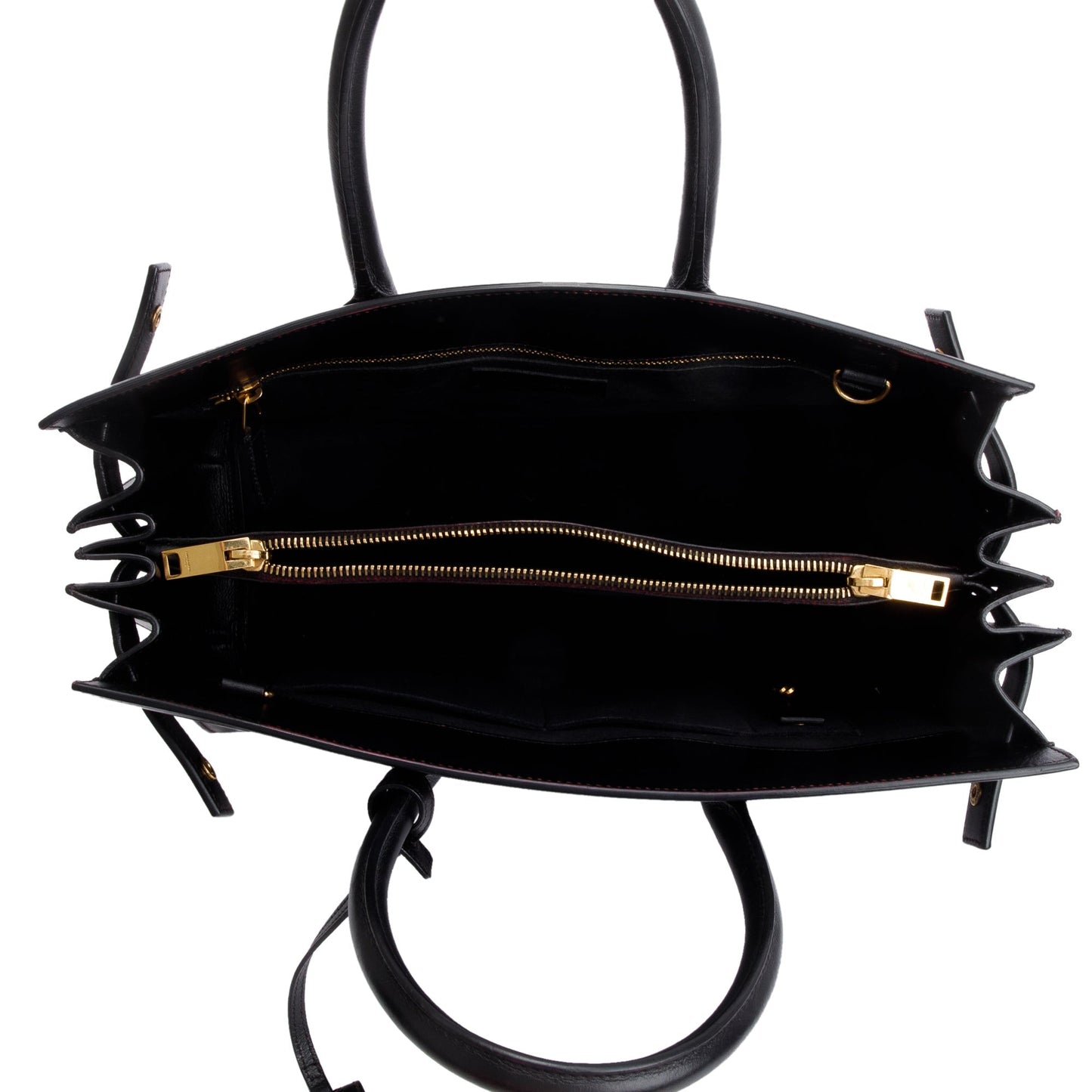 Saint Laurent Black Supple Leather Small Sac De Jour