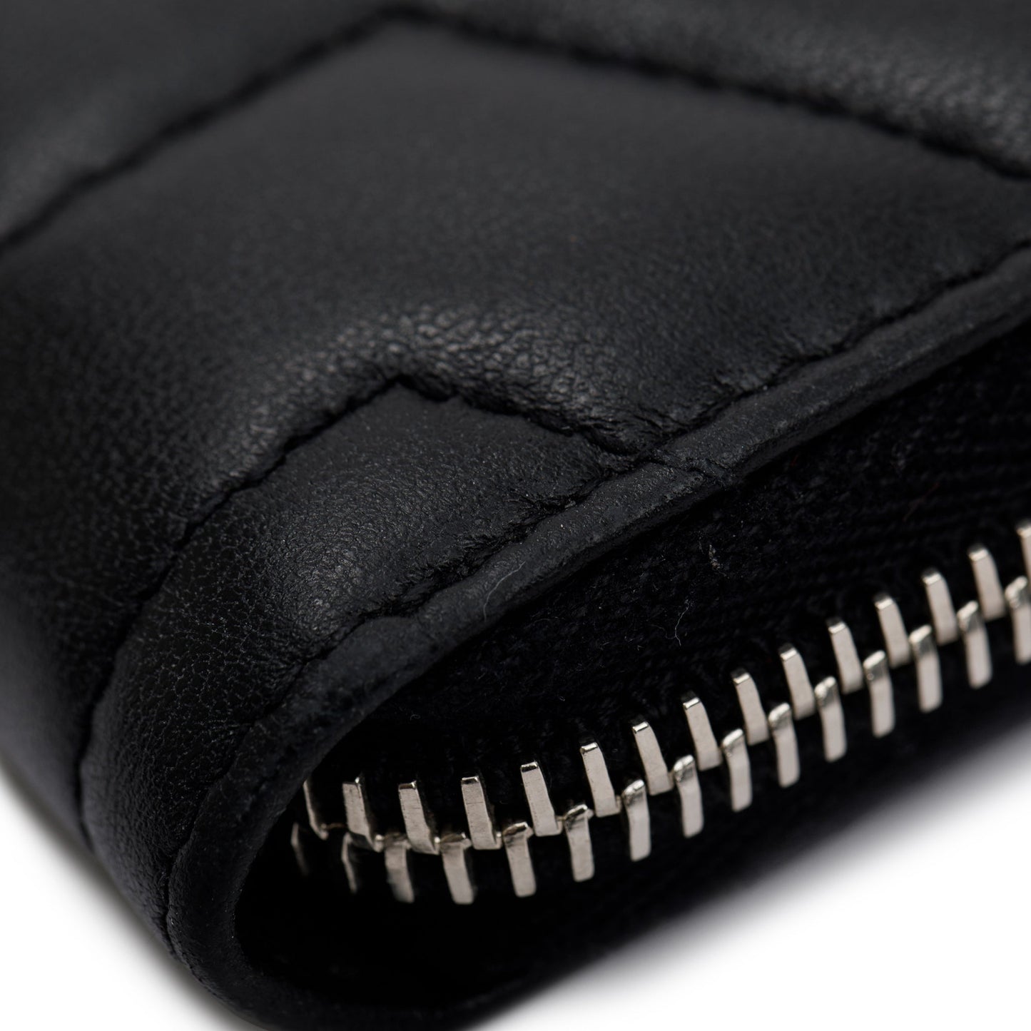 Saint Laurent Black Y Quilted Leather Coin Card Wallet