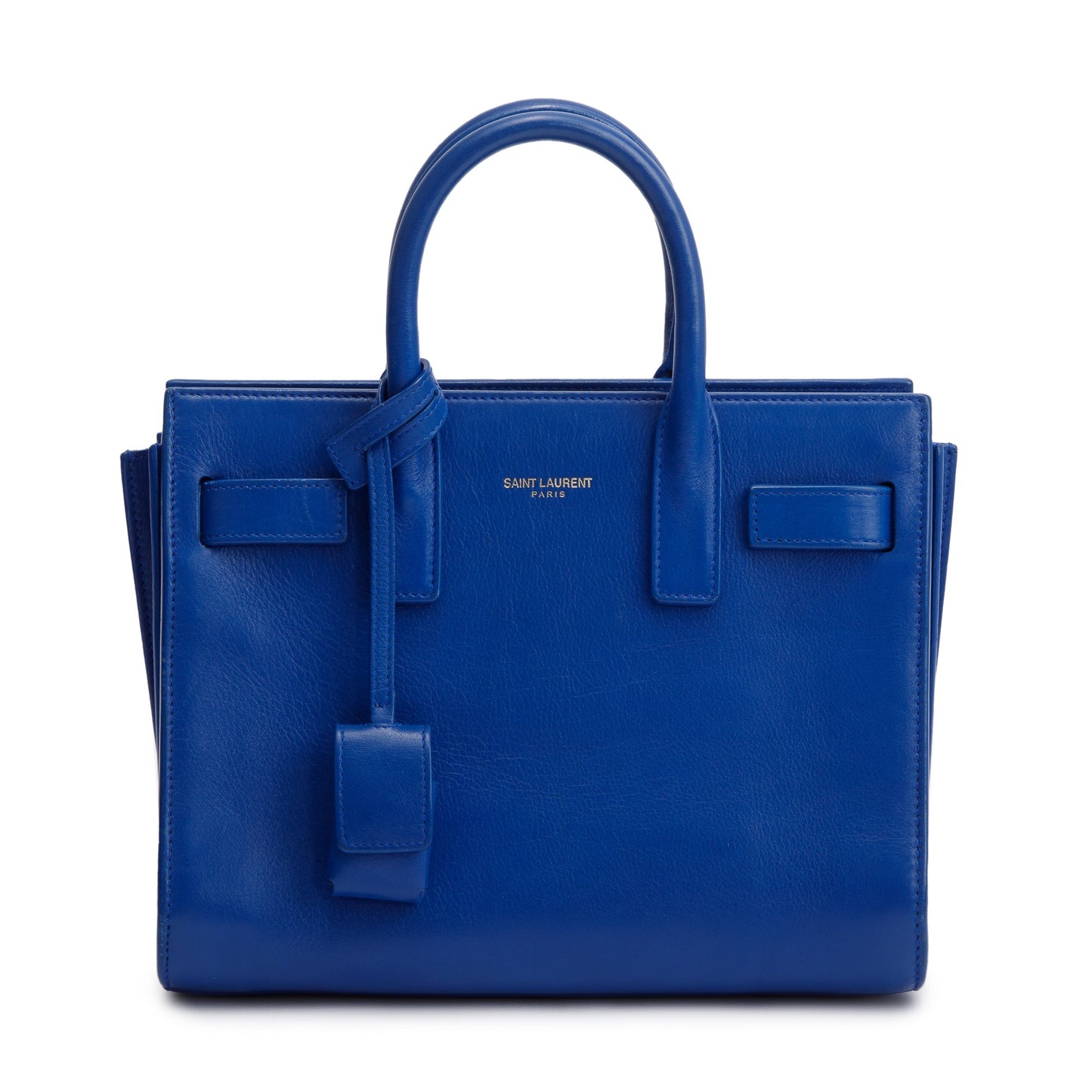 Saint Laurent Blue Smooth Leather Nano Sac De Jour