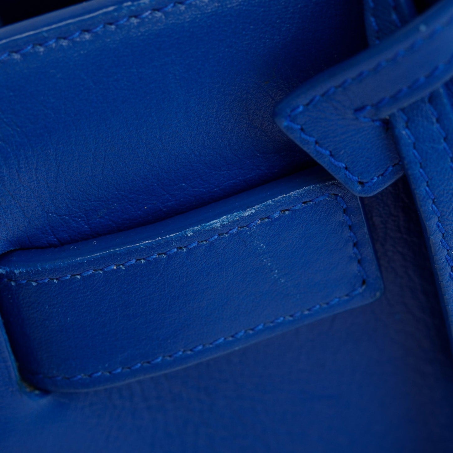 Saint Laurent Blue Smooth Leather Nano Sac De Jour