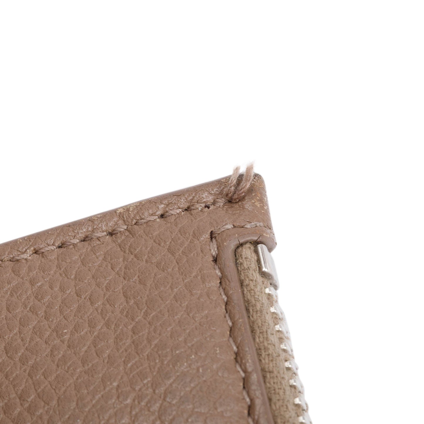 Saint Laurent Brown Grain De Poudre Paris Fragments Zipped Card Case