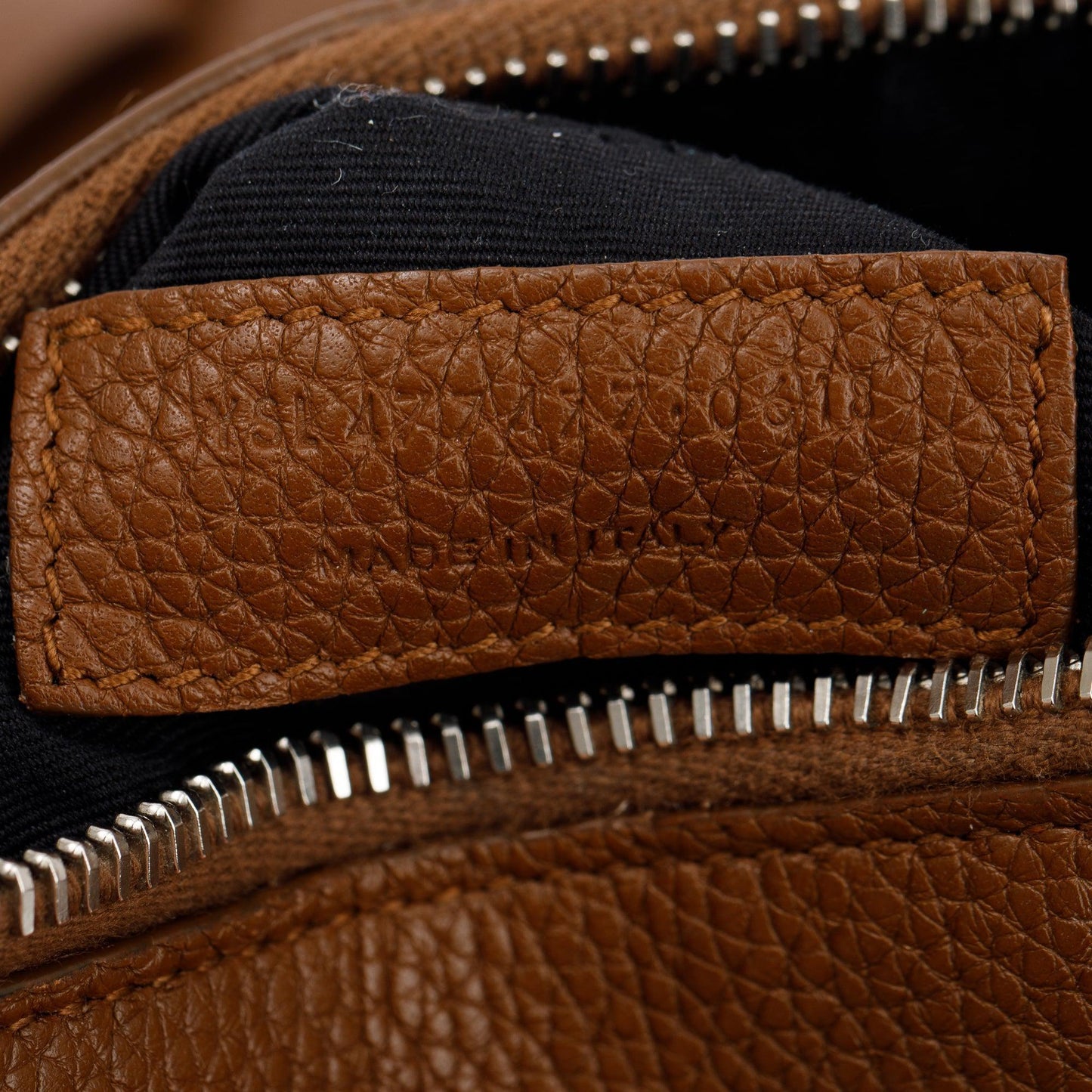 Saint Laurent Brown Grained Calfskin Leather Baby Sac De Jour