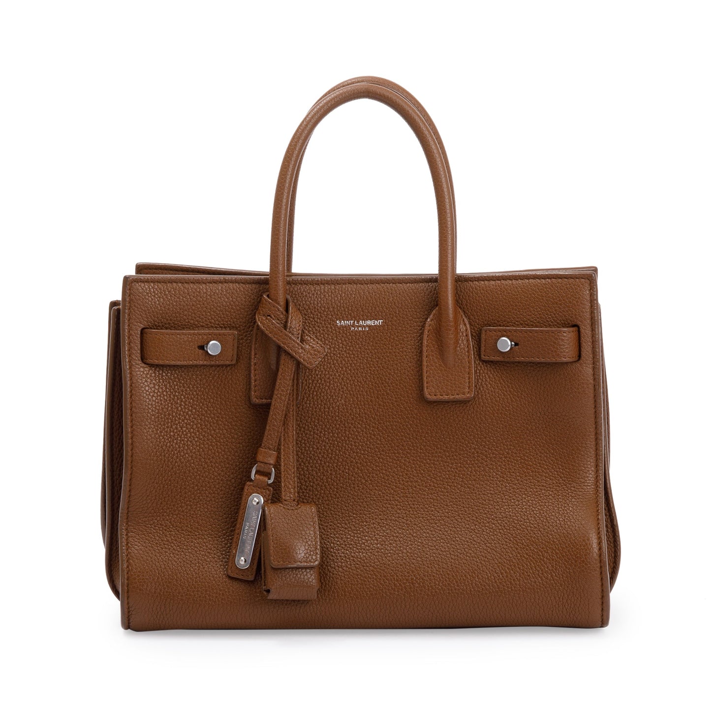 Saint Laurent Brown Grained Calfskin Leather Baby Sac De Jour