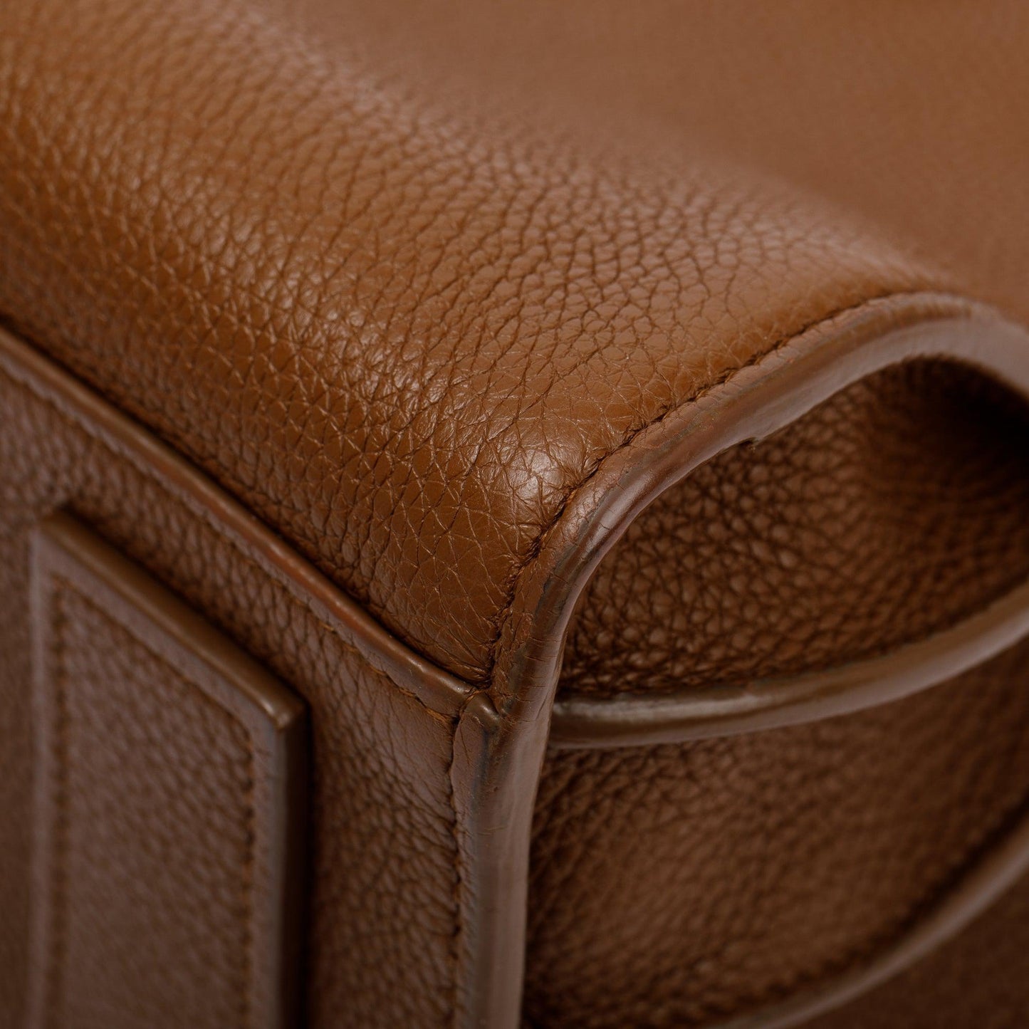 Saint Laurent Brown Grained Calfskin Leather Baby Sac De Jour