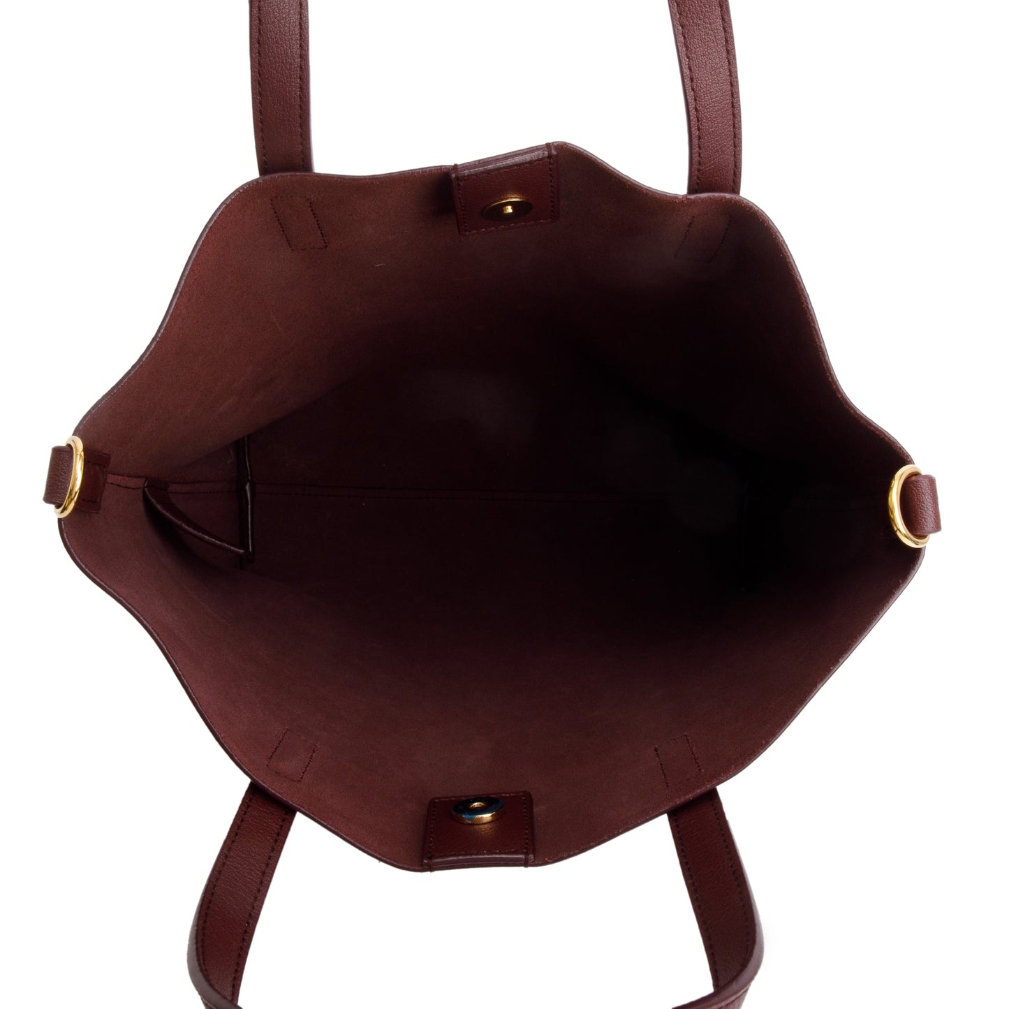 Saint Laurent Burgundy Calfskin Leather Toy Shopping Tote