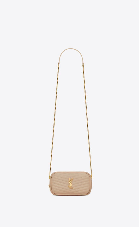YSL SAINT LAURENT CALFSKIN MINI LOU SHOULDER BAG