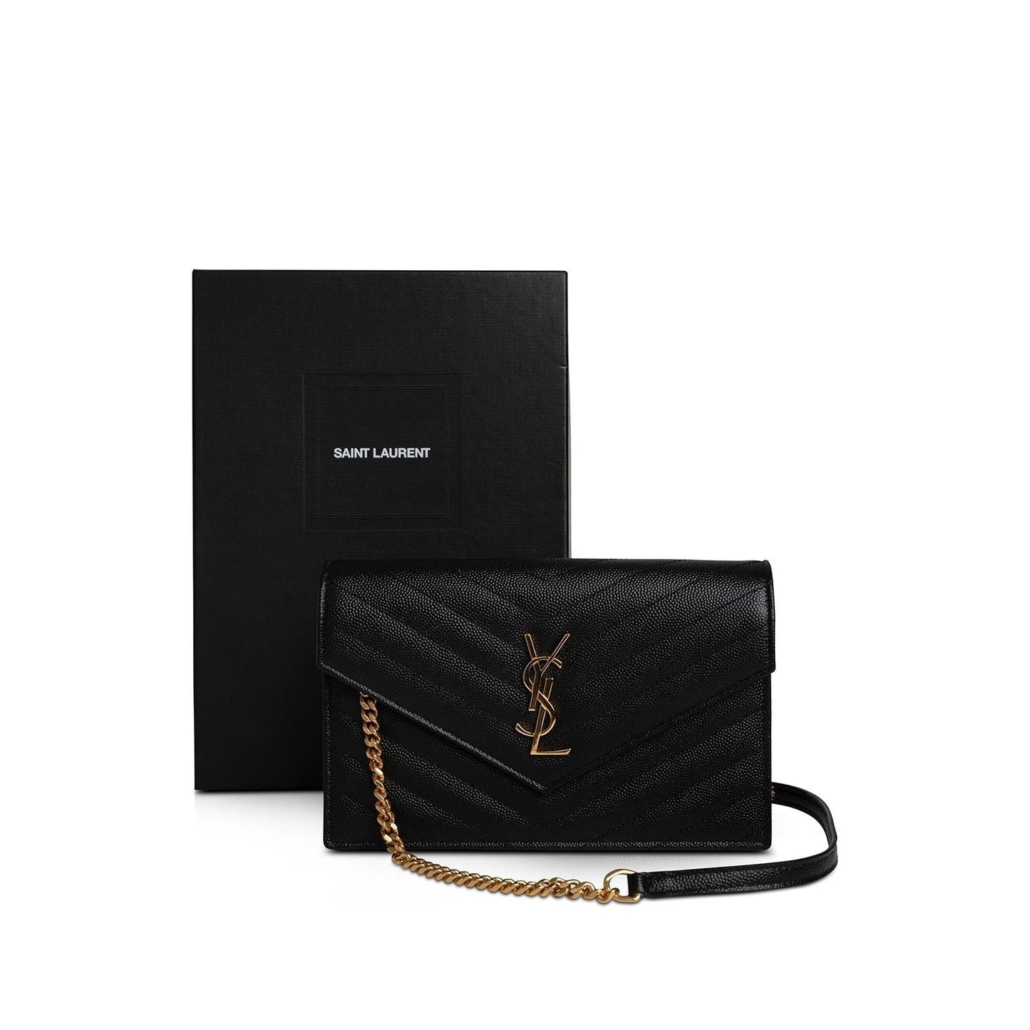 Saint Laurent Cassandre Envelope Chain Wallet