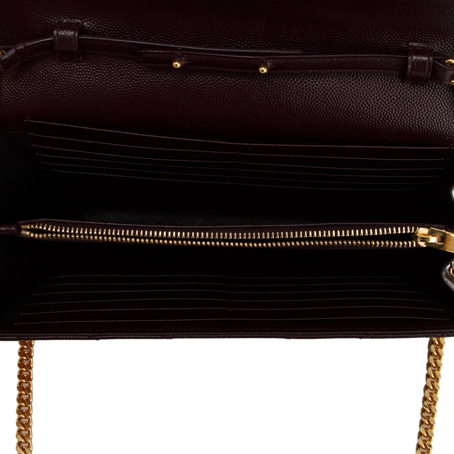 Saint Laurent Cassandre Matelasse Chain Wallet