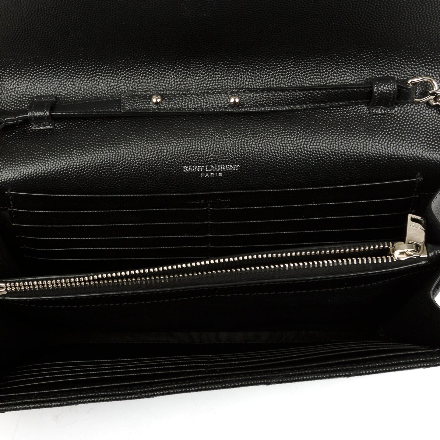 Saint Laurent Cassandre Matelasse Chain Wallet