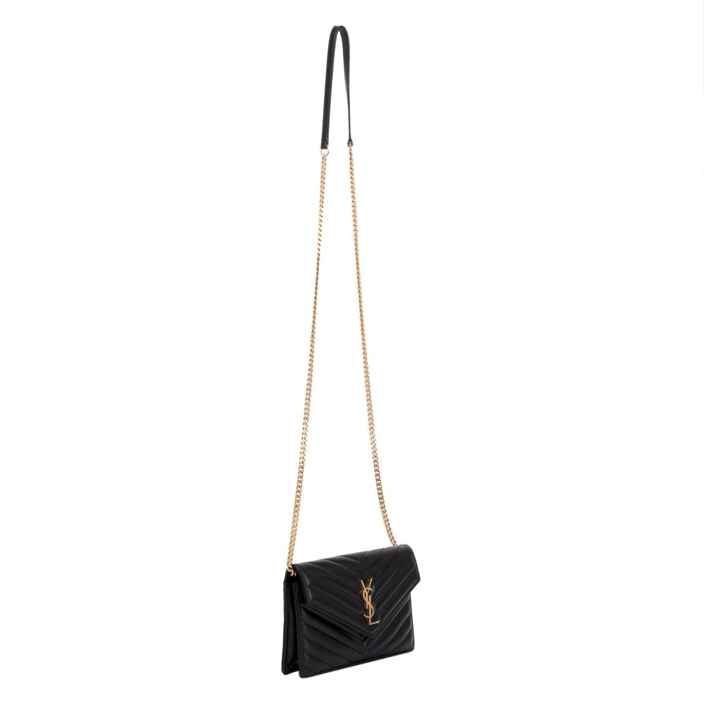 Saint Laurent Cassandre Matelasse Chain Wallet