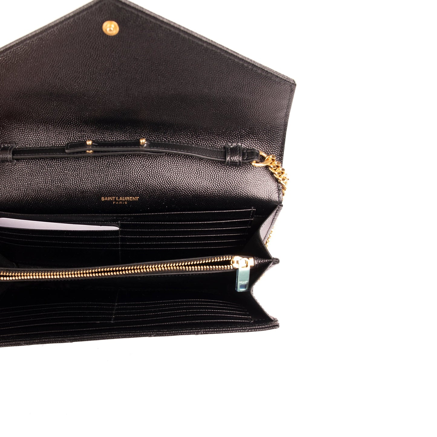 Saint Laurent Cassandre Matelasse Chain Wallet