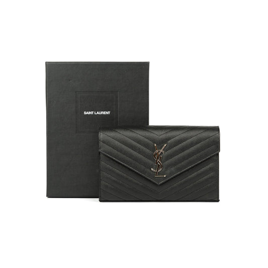 Saint Laurent Cassandre Matelasse Chain Wallet