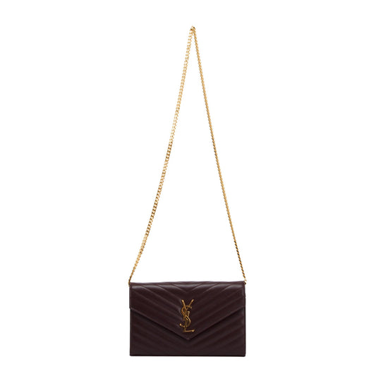 Saint Laurent Cassandre Matelasse Chain Wallet