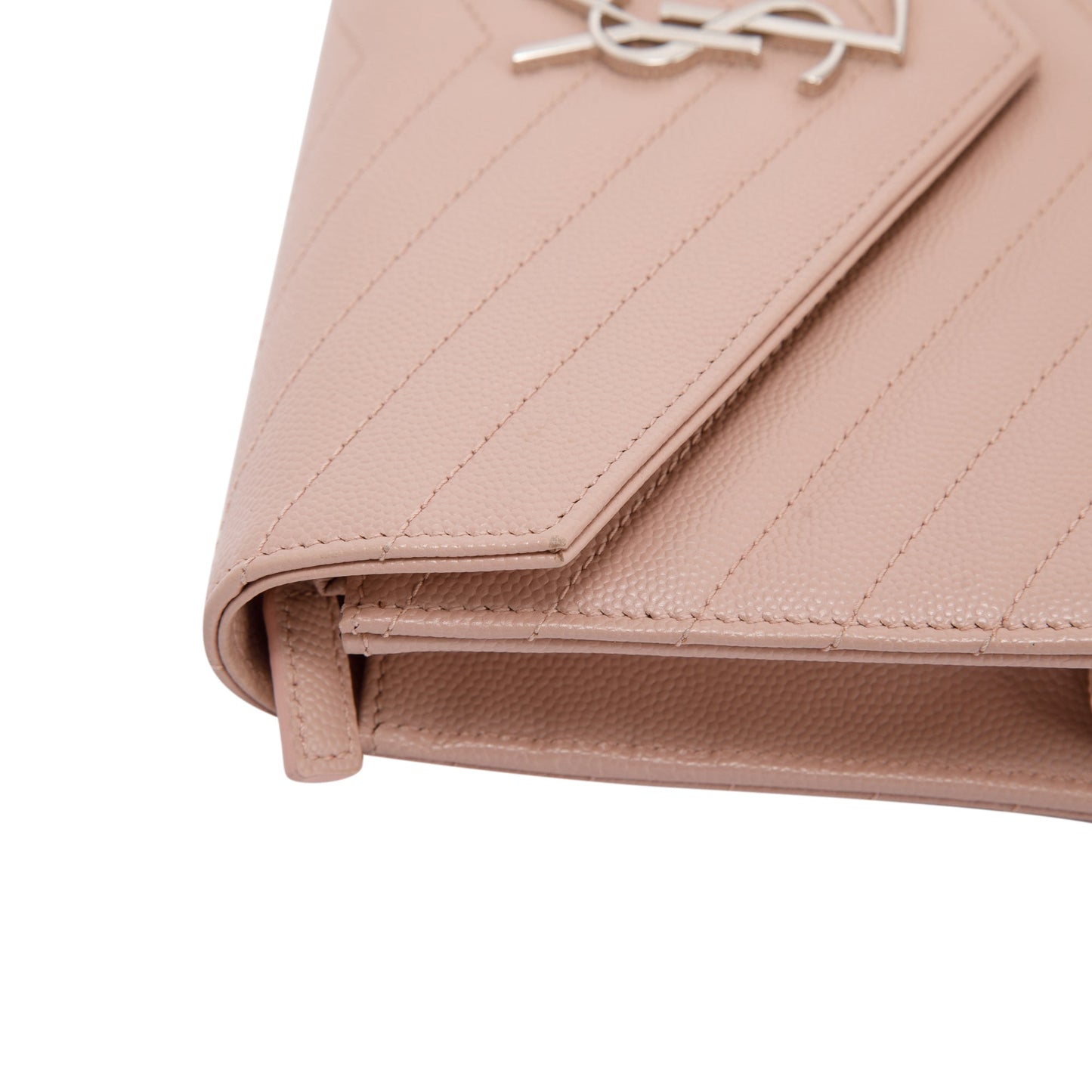 Saint Laurent Cassandre Matelasse Envelope Chain Wallet