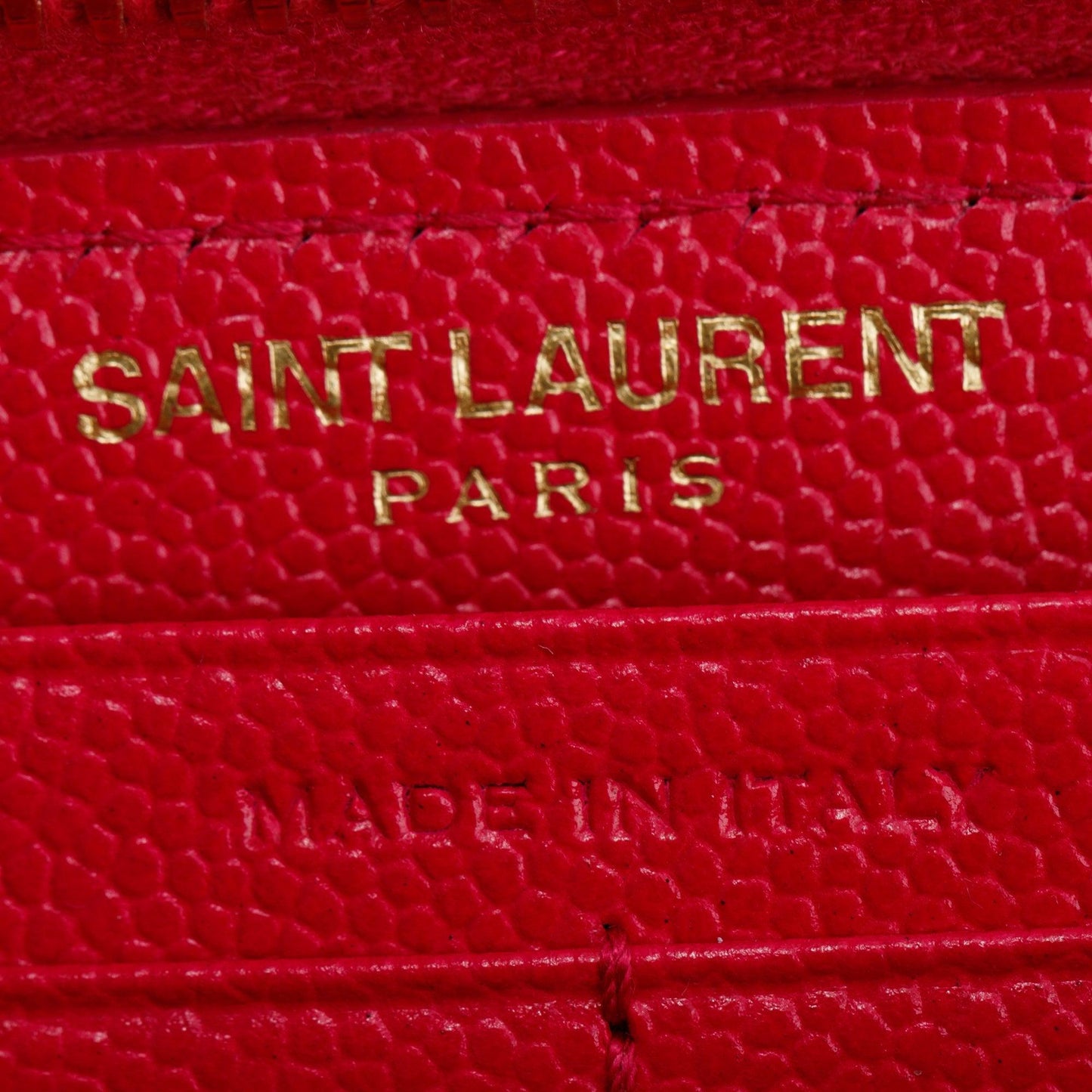 Saint Laurent Cassandre Matelasse Zip Around Leather Wallet