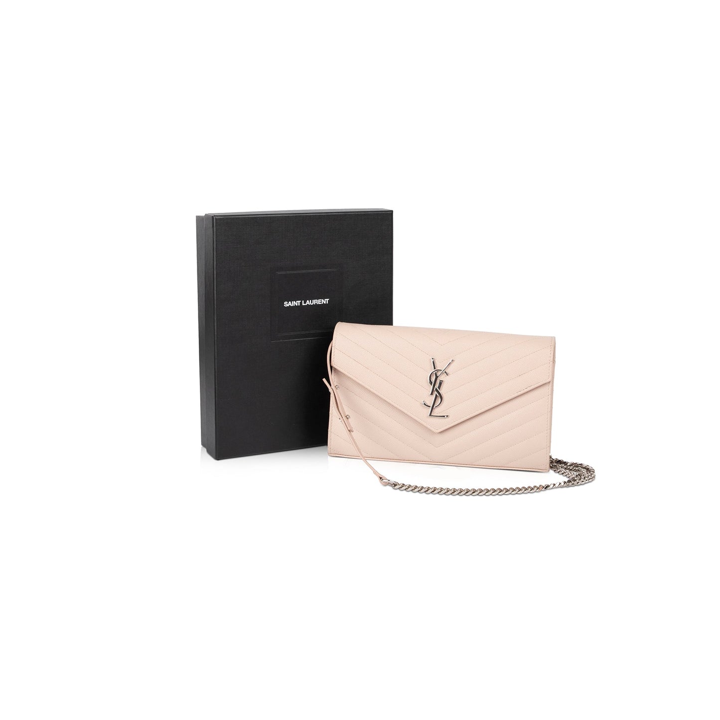 Saint Laurent Classic Monogram Envelope Chain Wallet