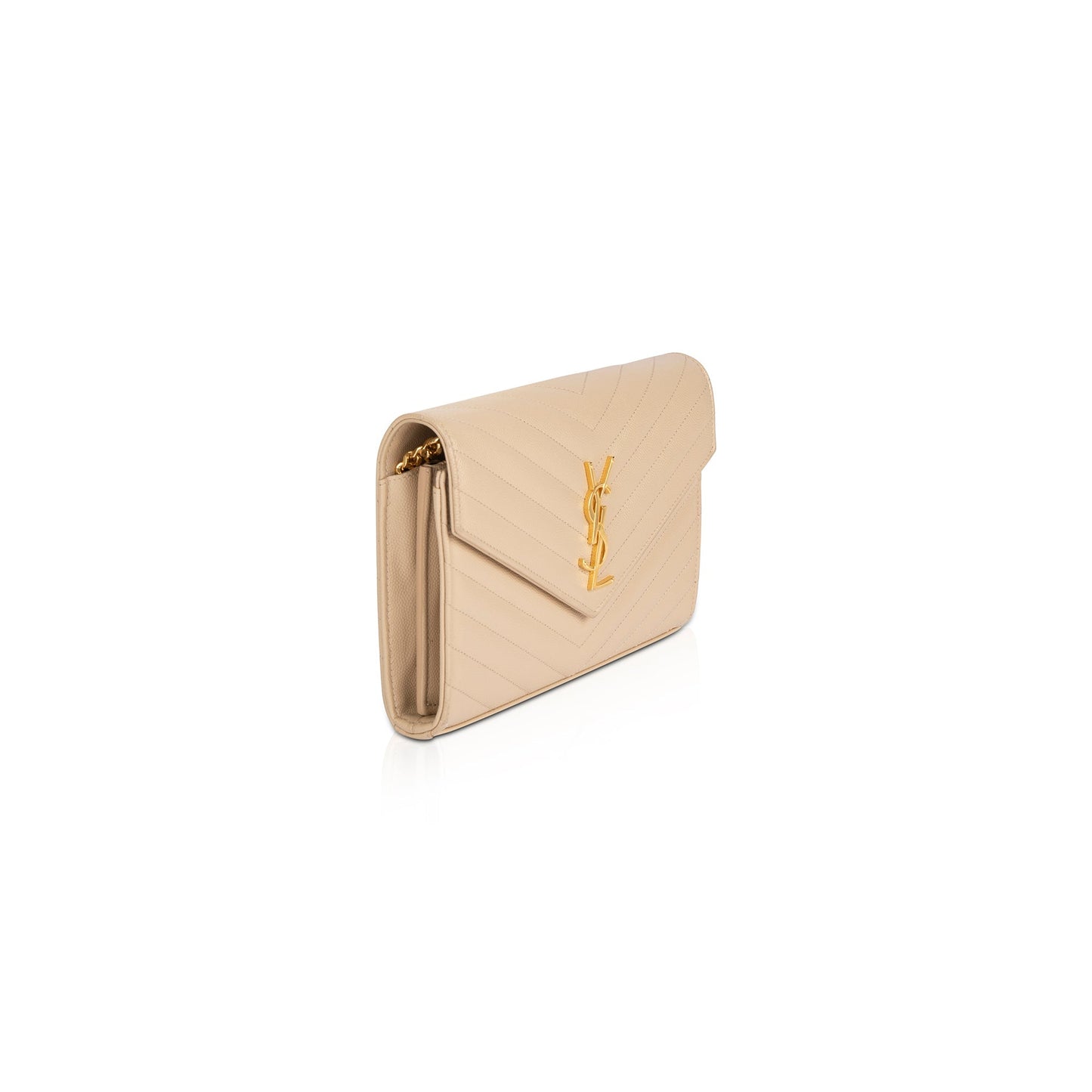 Saint Laurent Classic Monogram Envelope Chain Wallet