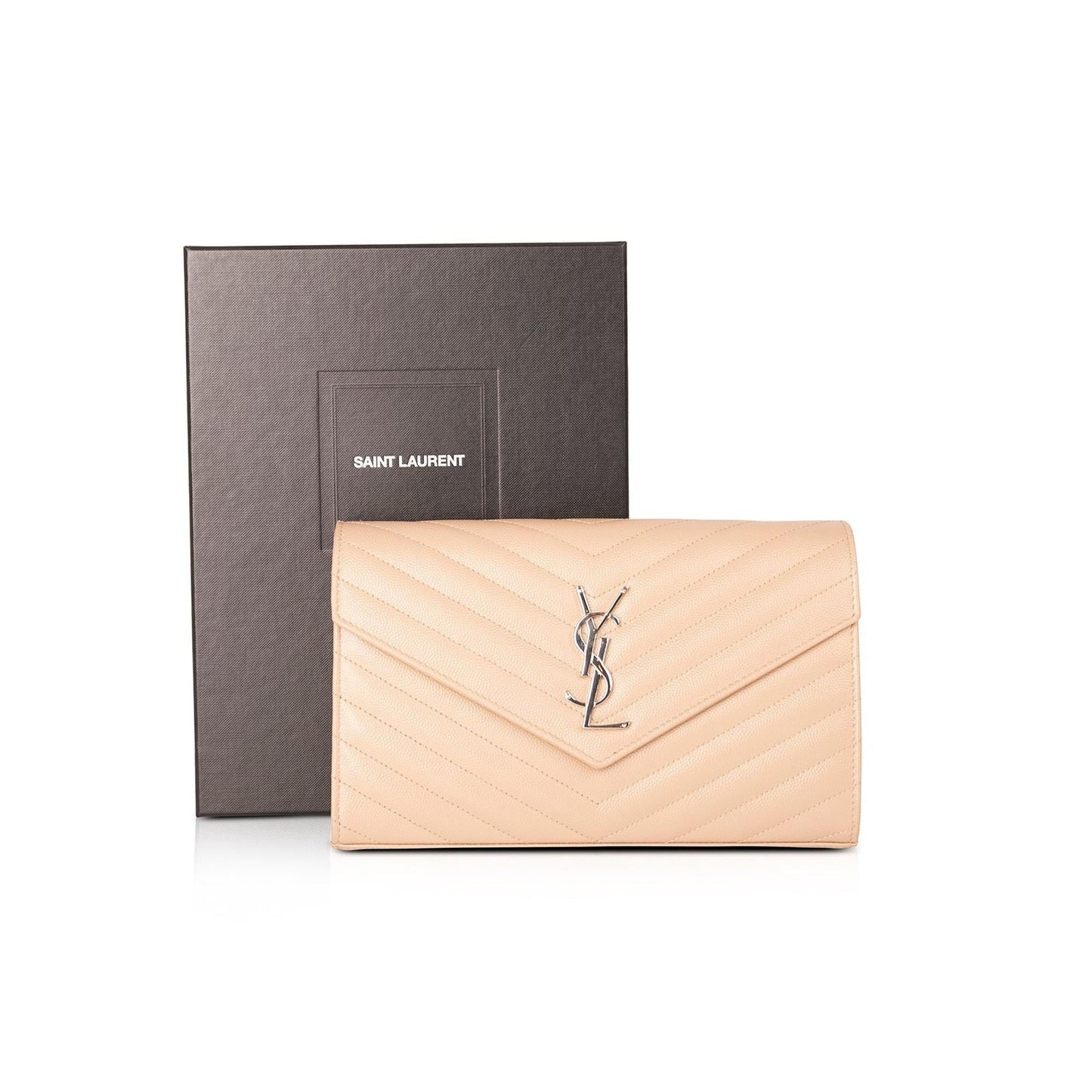 Saint Laurent Classic Monogram Envelope Chain Wallet