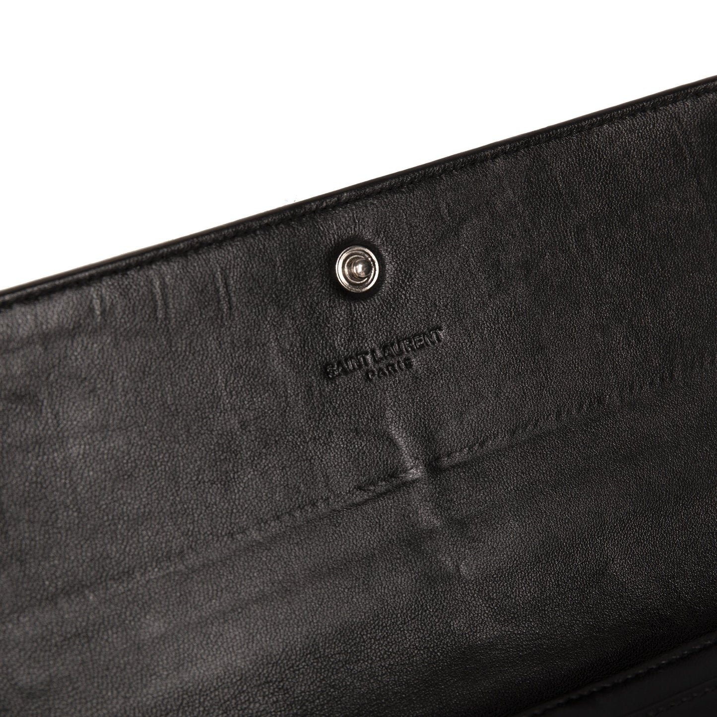 Saint Laurent Croc Embossed Continental Wallet