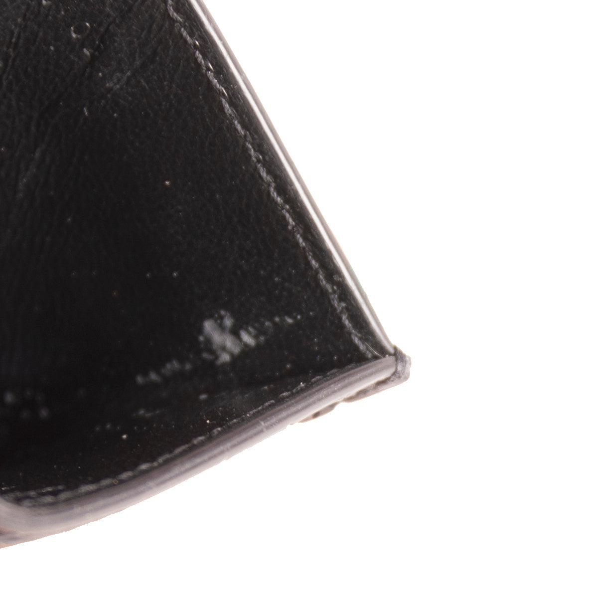 Saint Laurent Crocodile Embossed Cassandre Card Case
