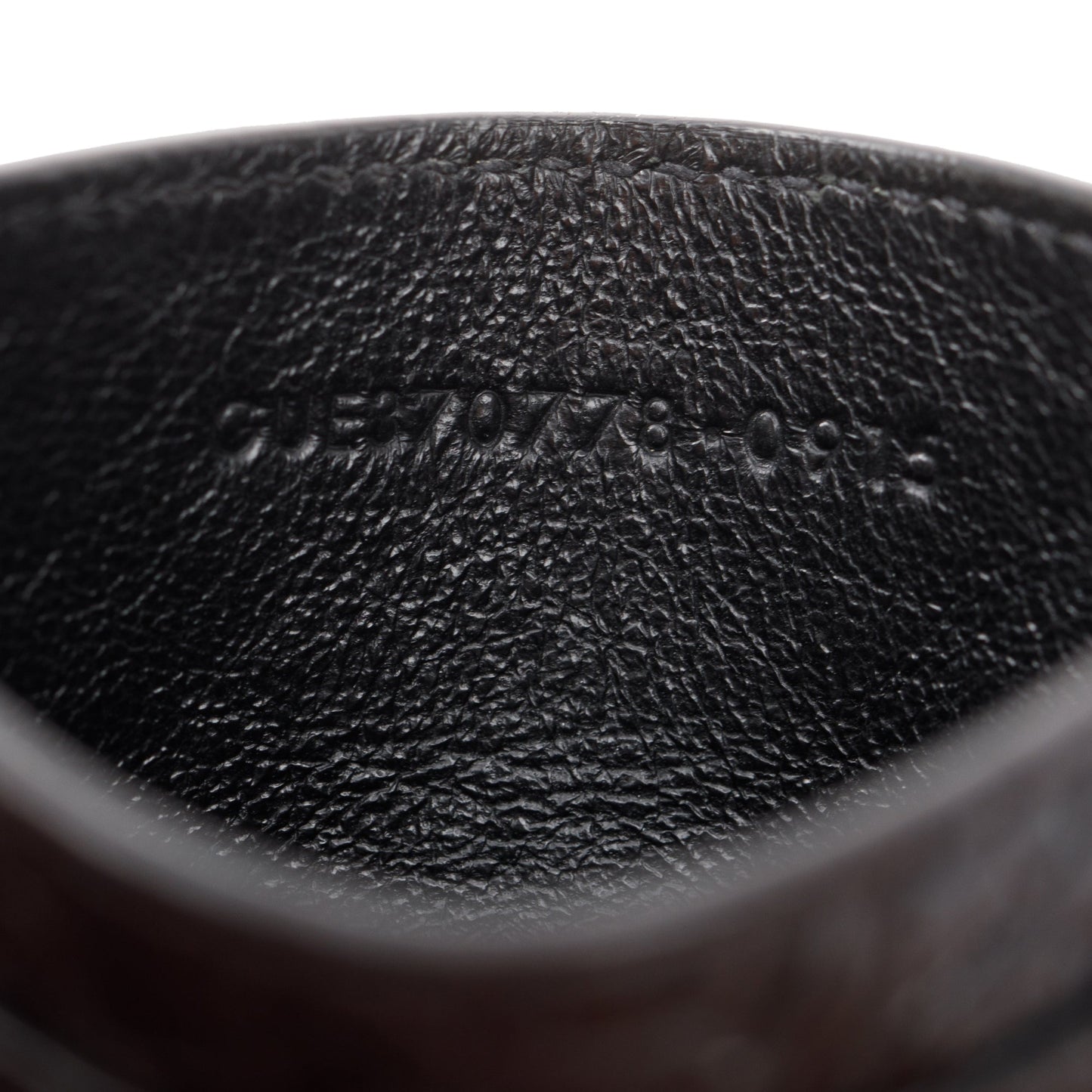Saint Laurent Crocodile Embossed Leather Card Holder