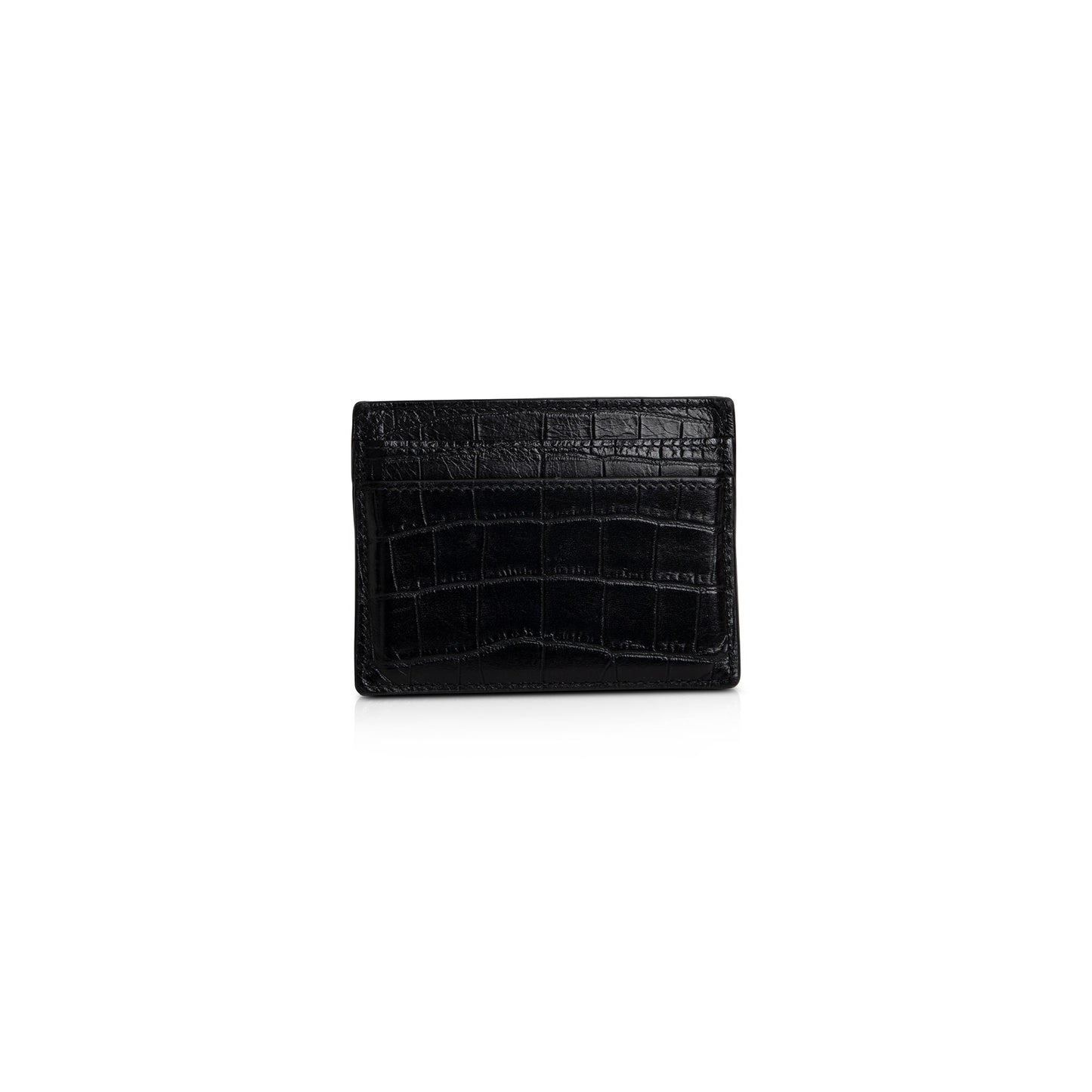 Saint Laurent Crocodile Embossed Paris Credit Card Case