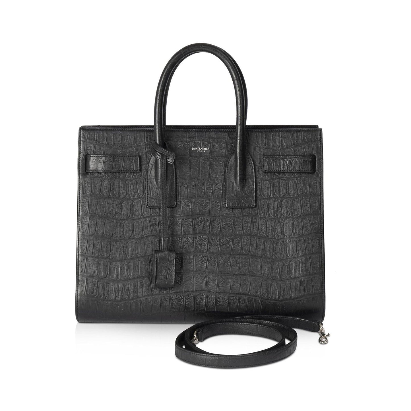 Saint Laurent Embossed Crocodile Small Sac De Jour