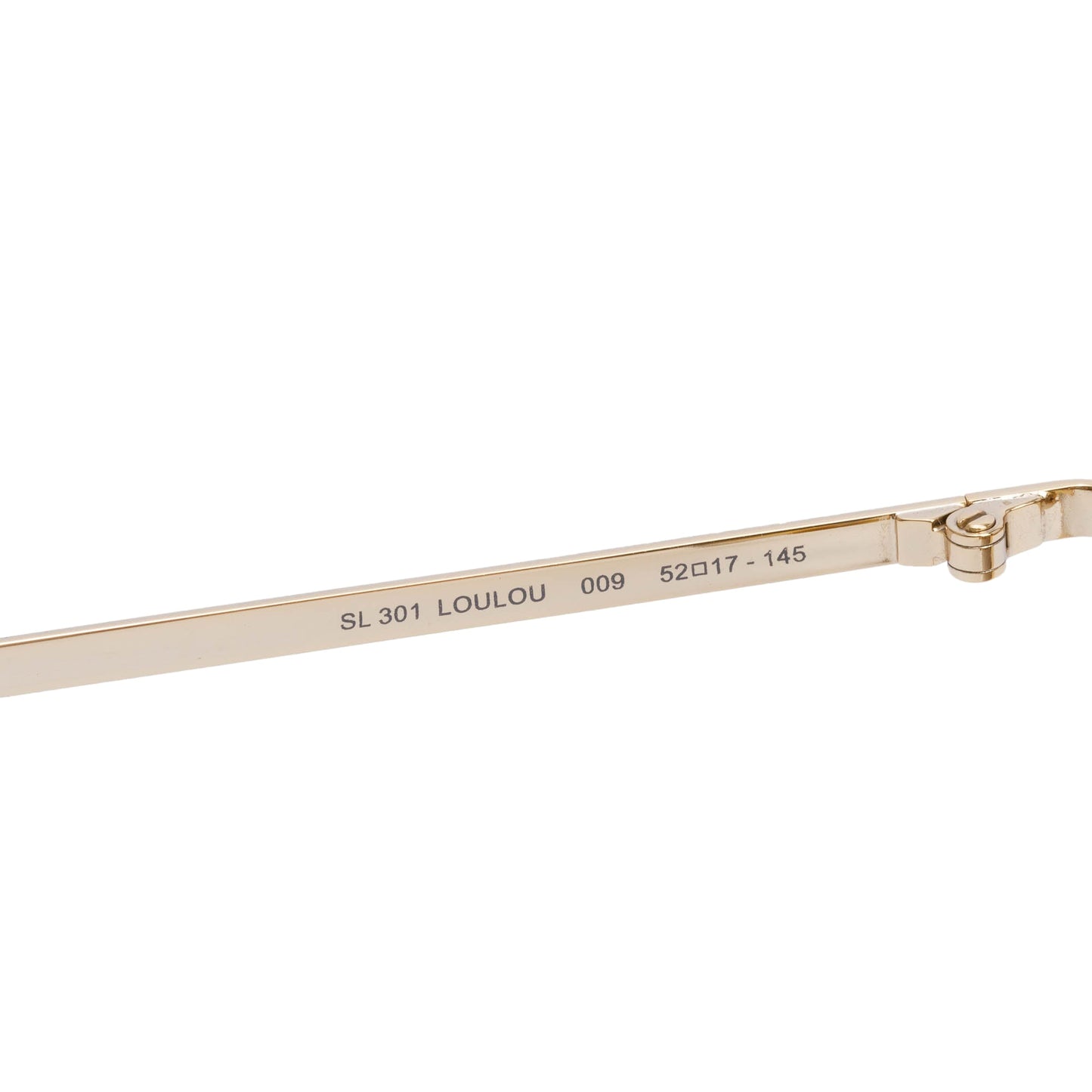 Saint Laurent Gold Tone New Wave SL 301 Loulou Heart Sunglasses