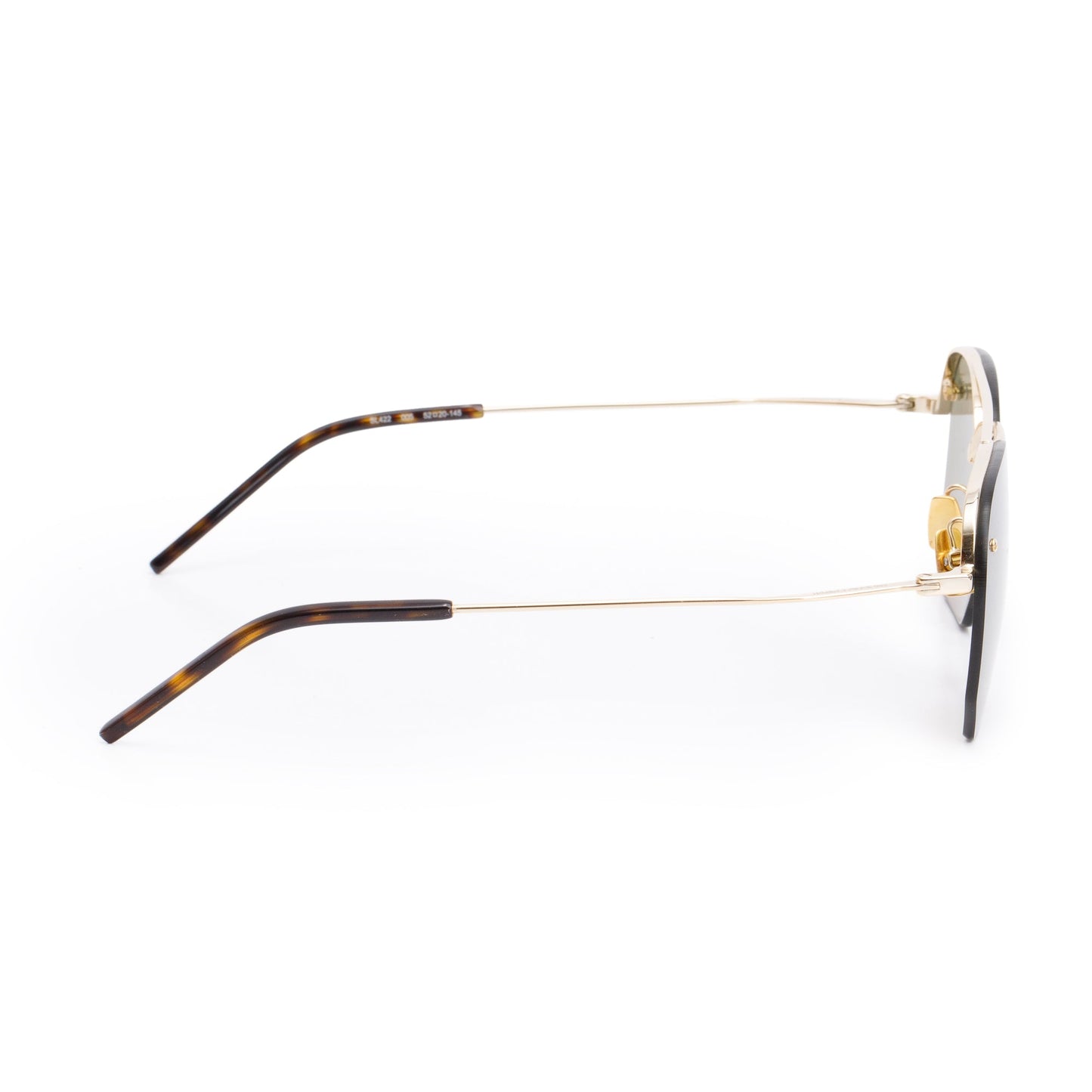 Saint Laurent Gold Tone SL 422 Aviator Sunglasses