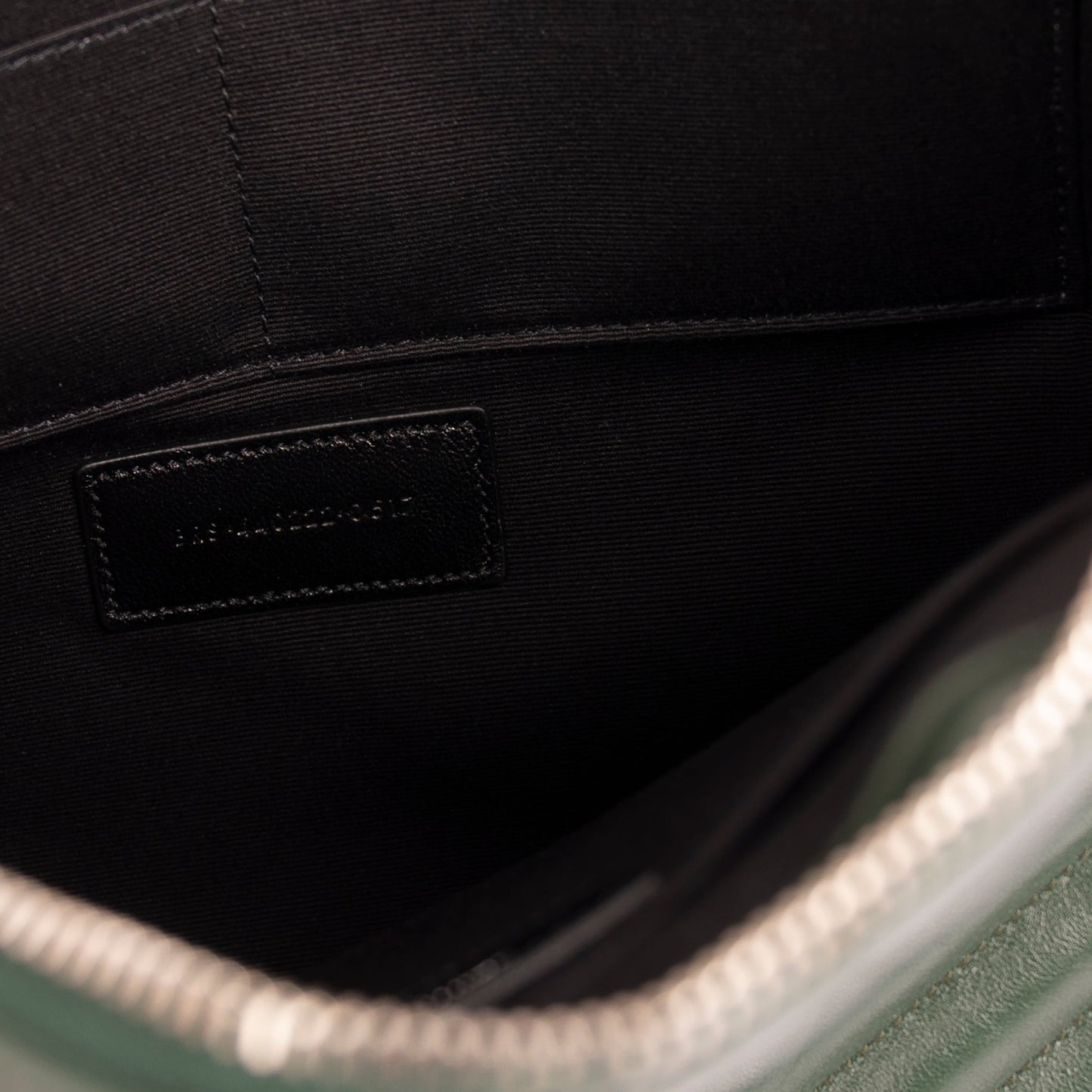 Saint Laurent Green Matelasse Document Holder